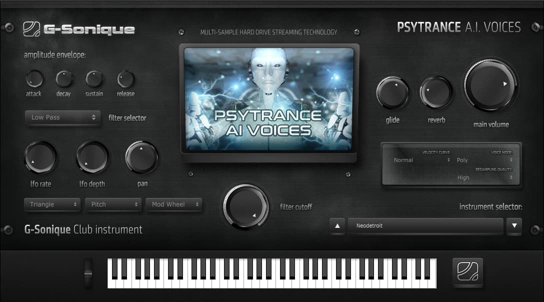 G-Sonique Releases Psytrance AI Voices – VST / AU plug-in instrument for Win & Mac